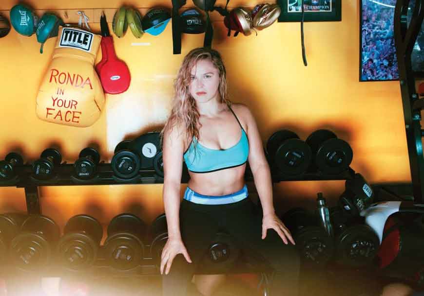 hot ronda rousey bikini images in gym