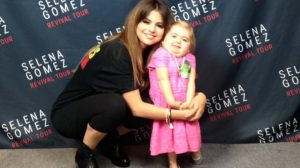 selena gomez with 7 year old girl-cute