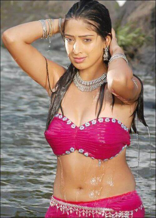 Beautiful lakshmi rai wearing bikini top shows off her sexy navel